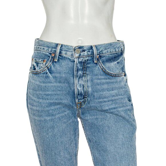 GRLFRND Addison High-Rise Denim Jeans Split Boot Touch The Floor sz 27 - Picture 8 of 12